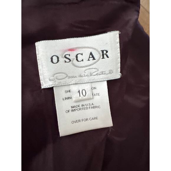 Vintage Oscar de la Renta Velvet Burnout Floral Slip dress chain straps M - Picture 13 of 17